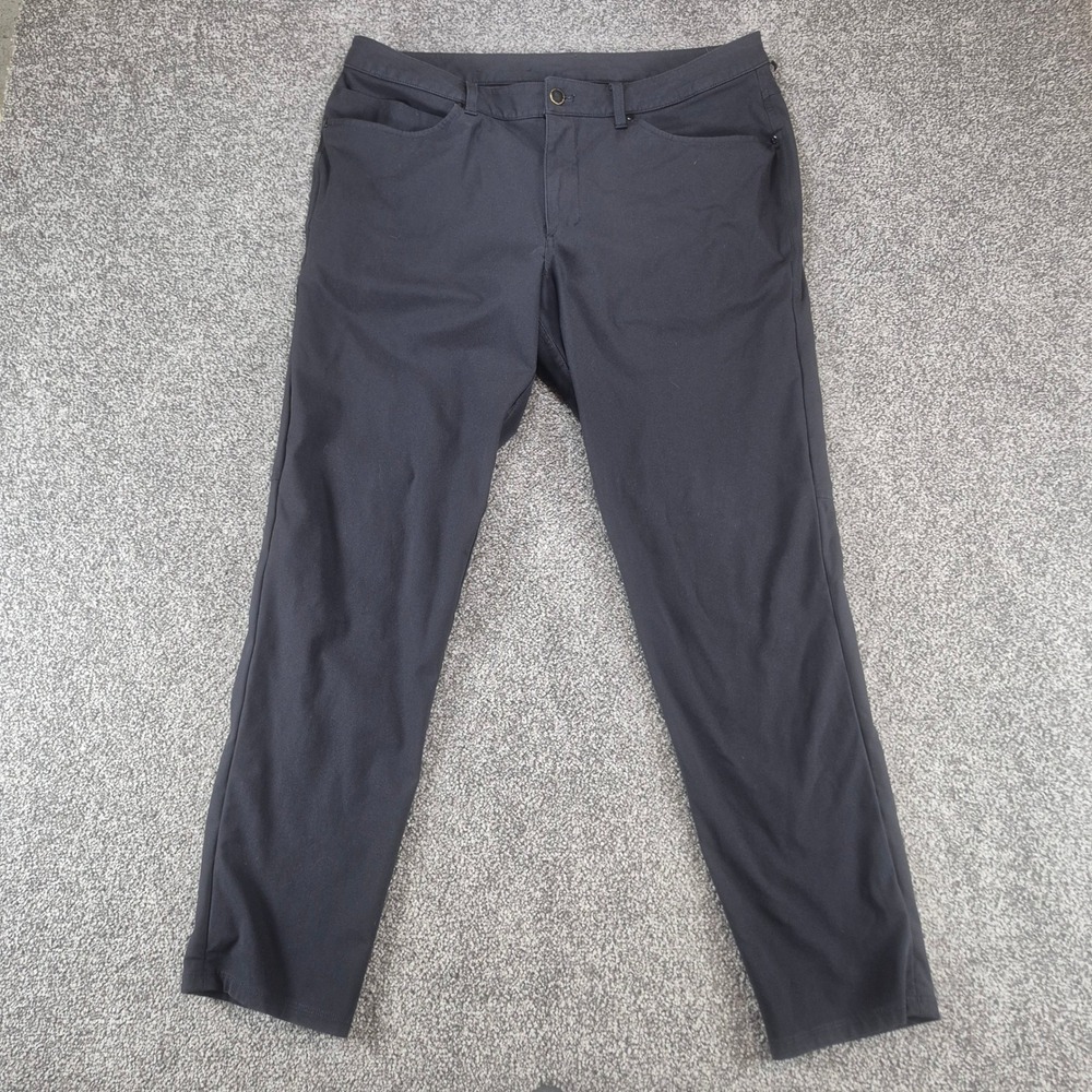 Lululemon Commission Pant Classic Mens 36 Black Warpstreme Chino Trouser